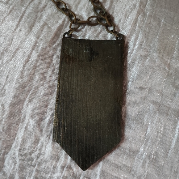 Mosaic Tiled Sheet of Abalone Matte Hardware and Chain Necklace - Picture 5 of 11